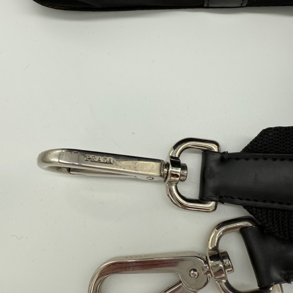 Authentic Vintage Prada BN1057 Tessuto + Spazzolato Nero Tote / Briefcase Black - Picture 3 of 15